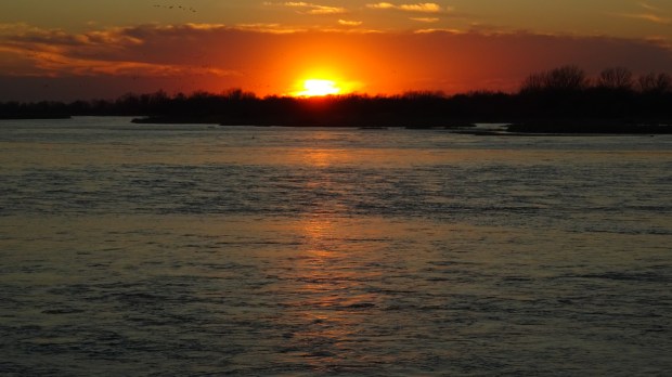 sunset on the Platte