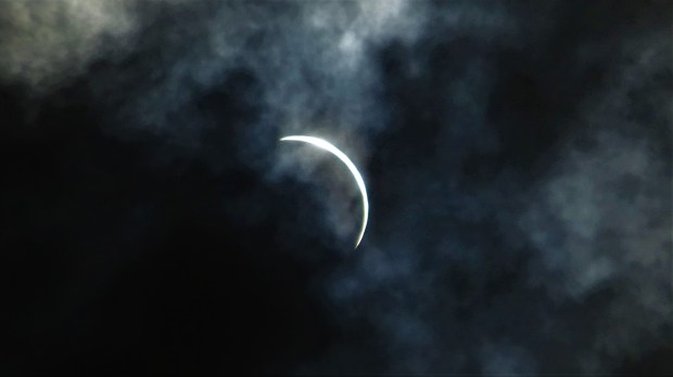 Mere minutes after totality